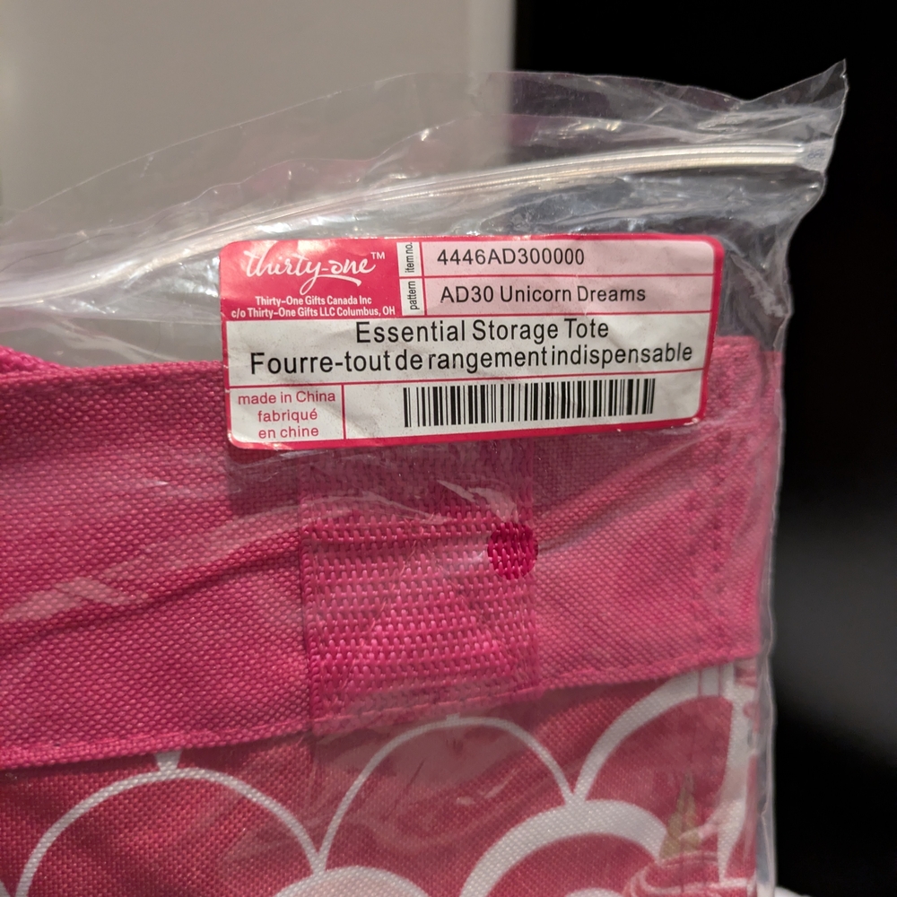 Thirty-One Unicorn Dreams Pink Storage Tote